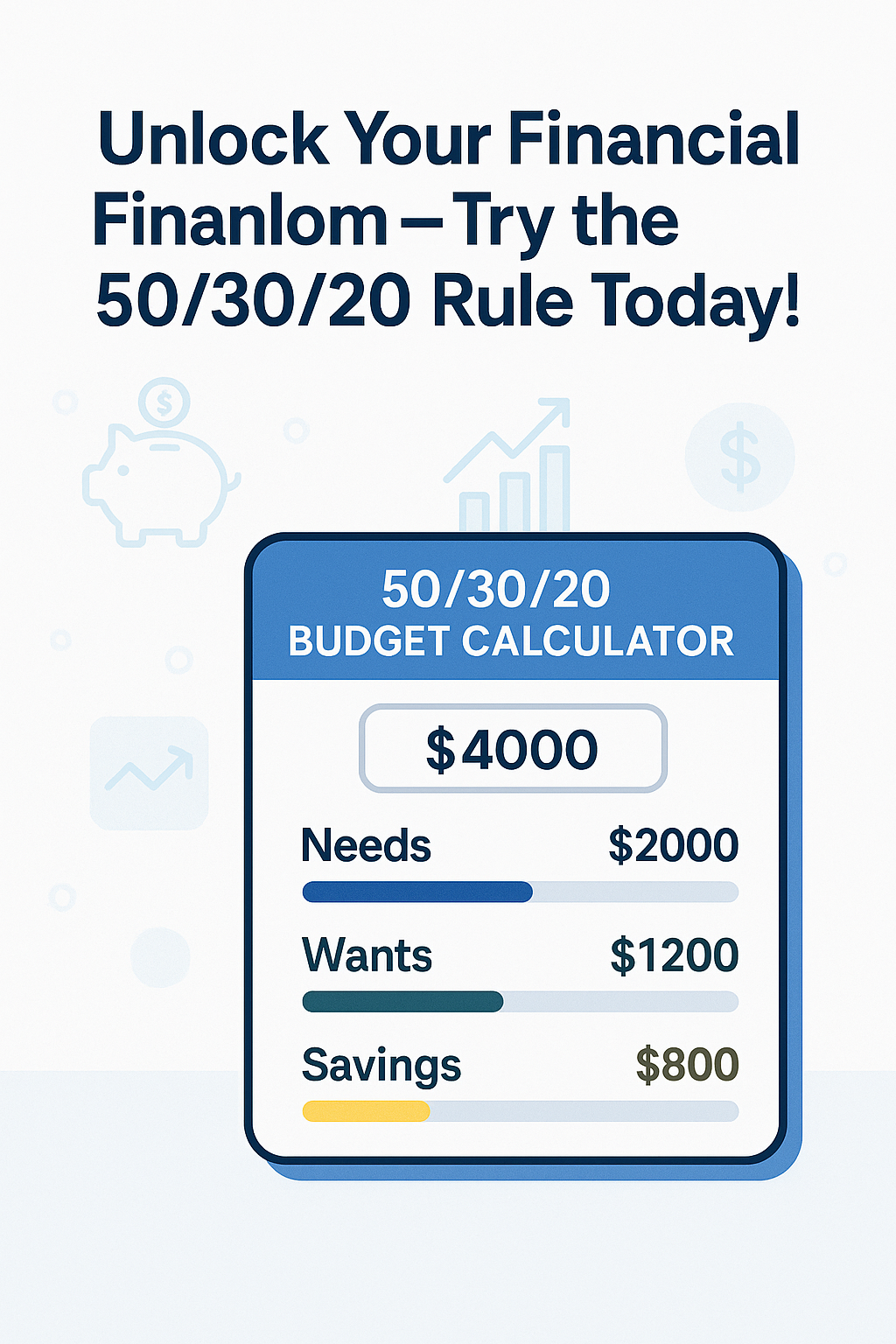 Budget Calculator (50/30/20 Rule)